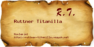 Ruttner Titanilla névjegykártya